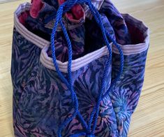 Helen's pocketed draw string bag