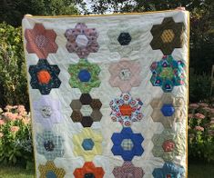 Evelyn's hexagon quilt for her granddaughter
