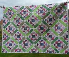 Jenny Stoner's half square triangle quilt