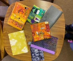A selection of notebooks made by Sarah