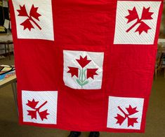 Tricia's red and white quilt